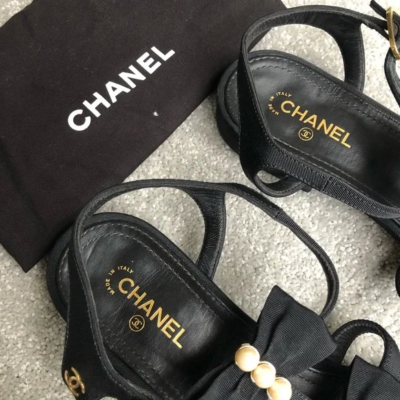 Chanel sandals / Size EU 38 / with dust bag. Authentic - Picture 7 of 7